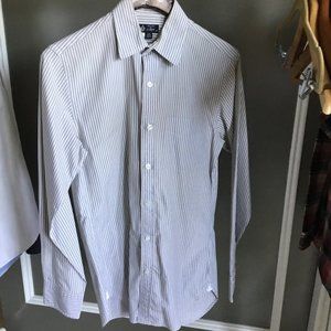 J crew 120's Grey and white stripe Men's straight